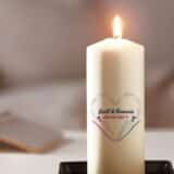 Bougie personnalisée Mariage basket