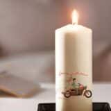 Bougie personnalisée Mariage motard