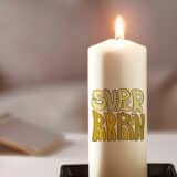 Bougie personnalisée: couleurs super parrain – Image 3