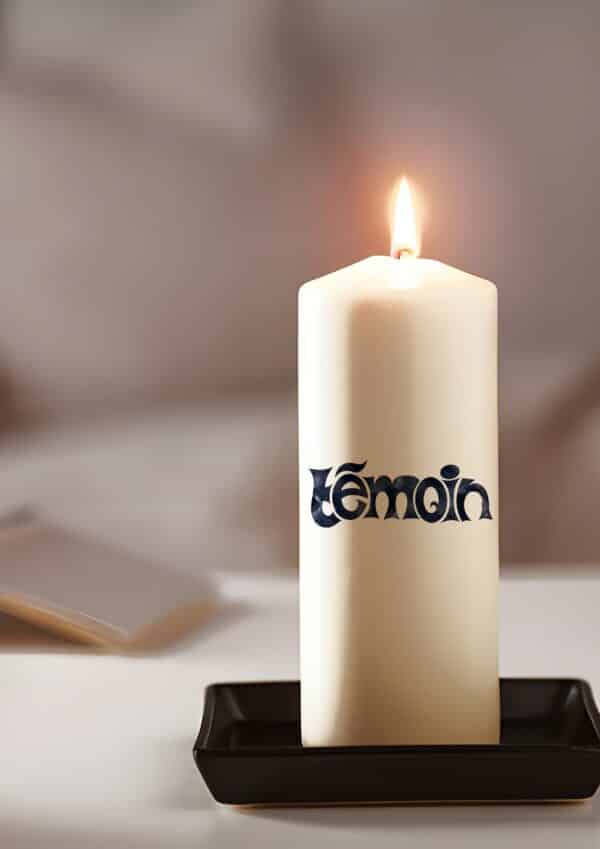 Bougie personnalisée témoin écriture – Image 5