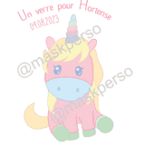 Badge personnalisé Baptême licorne – Image 2