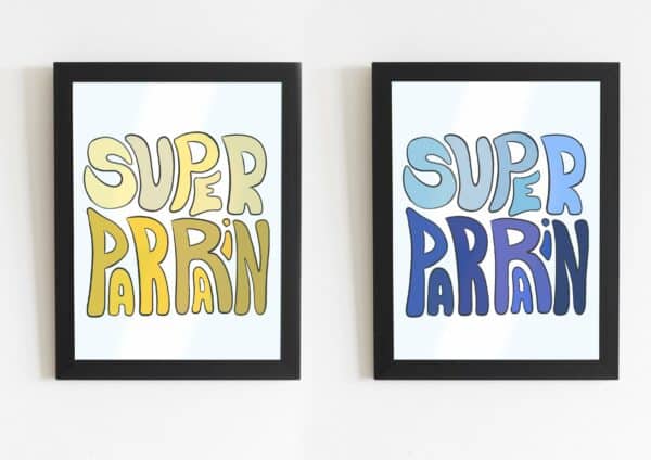 Cadre personnalisé: couleurs super parrain – Image 2