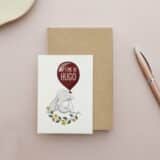 Carte personnalisée Baptême lapin
