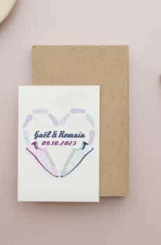 Carte personnalisée Mariage basket