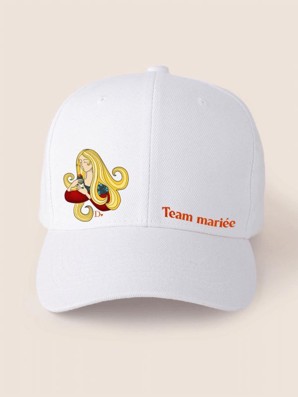 Casquette team mariée dame de coeur