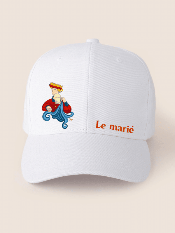 Casquette team marié roi de coeur couronne