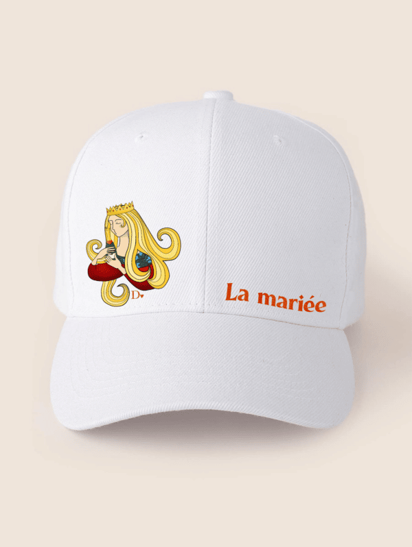 Casquette la mariée dame de cœur couronne