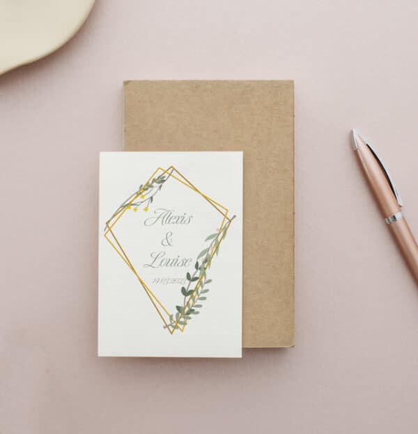 Carte personnalisée Mariage champêtre