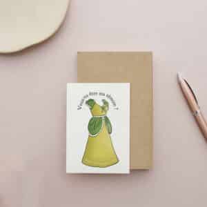 Carte personnalisé pour demande témoin robe