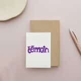 Carte A6 témoin écriture couleurs