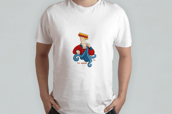 T-shirt le marié roi de cœur couronne