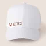 Casquette personnalisée remerciement