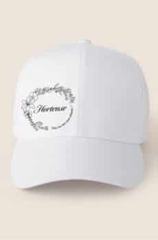 Casquette personnalisée témoin couronne florale