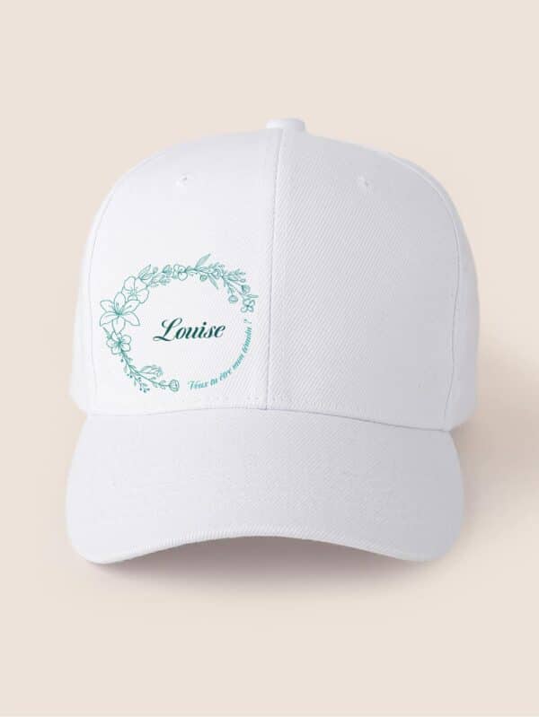 Casquette fleurs- demande témoin prénom – Image 3