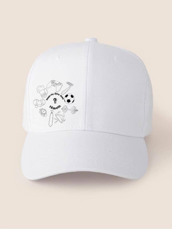 Casquette personnalisée veux tu être mon témoin?