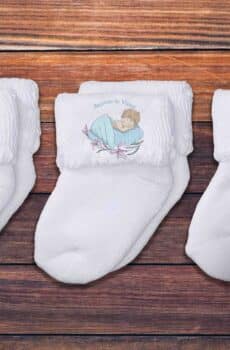 Chaussettes personnalisées Baptême ange