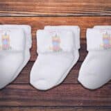 Chaussettes personnalisées Baptême licorne