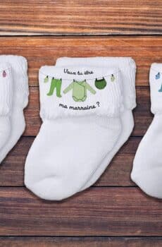 Chaussettes personnalisées marraine pyjamas