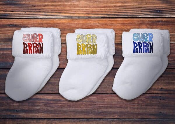 Chaussettes personnalisées: couleurs super parrain – Image 2