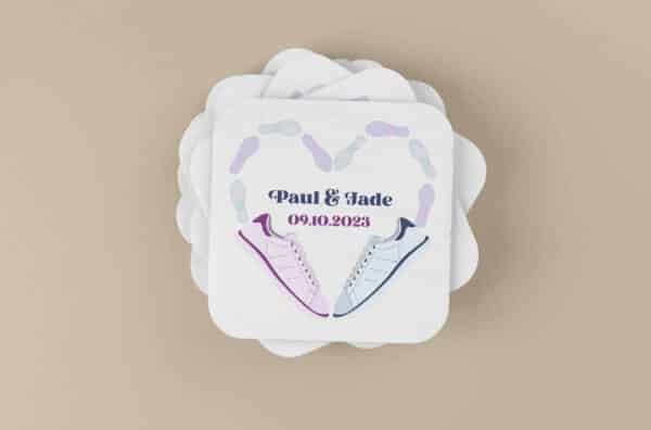 Sous-verre personnalisé Mariage basket – Image 2
