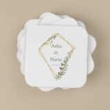 Sous-verre personnalisé Mariage champêtre