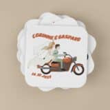 Sous-verre personnalisé Mariage motard – Image 2