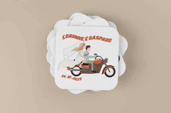 Sous-verre personnalisé Mariage mer – Image 2