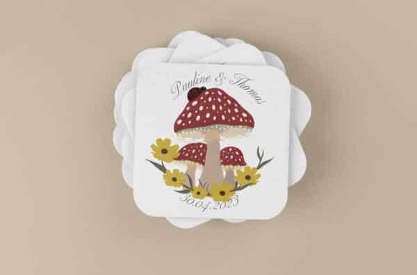 Sous-verre personnalisé Mariage nature – Image 2