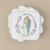 Sous-verre personnalisé Mariage princesse
