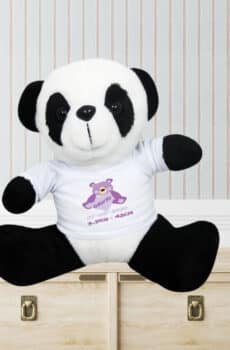 Peluche personnalisée panda super héros