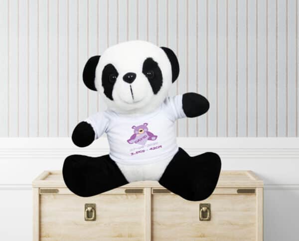 Peluche personnalisée panda super héros