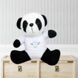 Peluche personnalisée panda naissance coeur