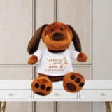 Peluche personnalisée chien naissance