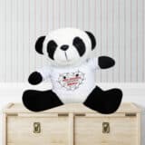 Peluche personnalisée panda coeur