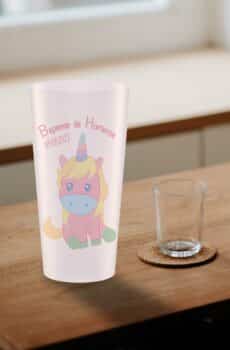 Gobelet personnalisé Baptême licorne