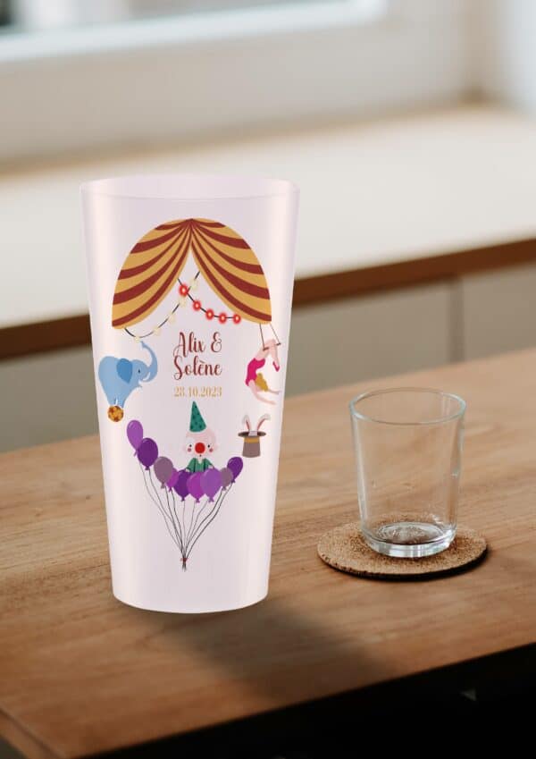 Gobelet personnalisé Mariage cirque – Image 2
