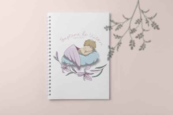Livre d'or personnalisé Baptême ange