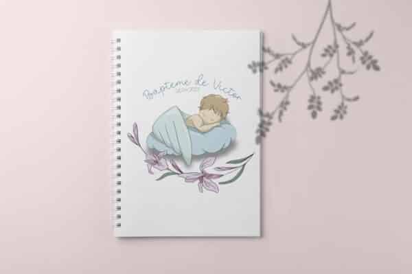 Livre d'or personnalisé Baptême ange – Image 2