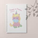 Livre d'or personnalisé Baptême licorne
