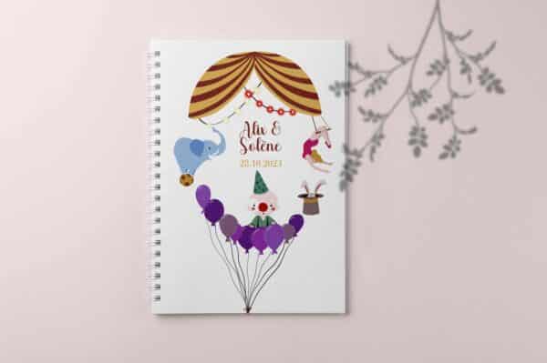 Livre d'or personnalisé Mariage cirque – Image 2