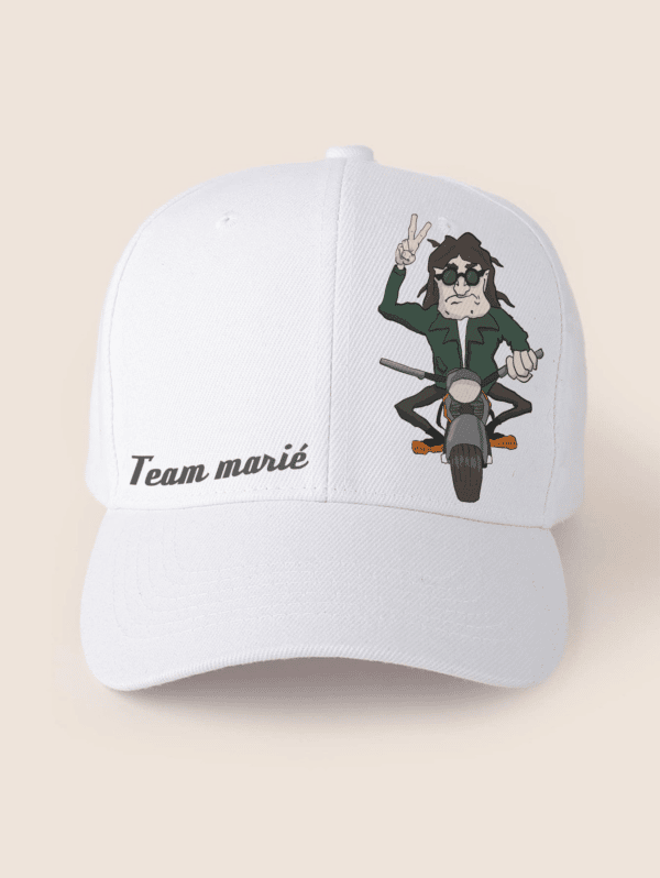 Casquette humour moto : team marié