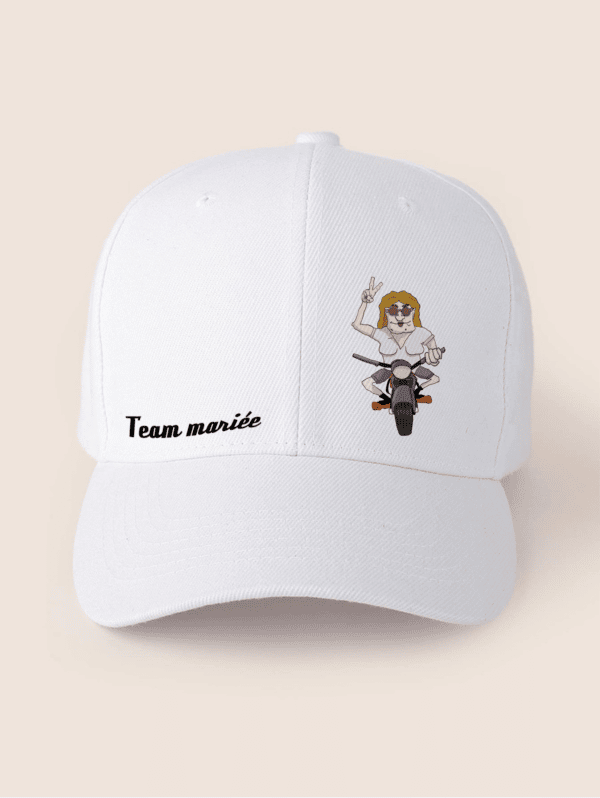 Casquette humour moto: team mariée