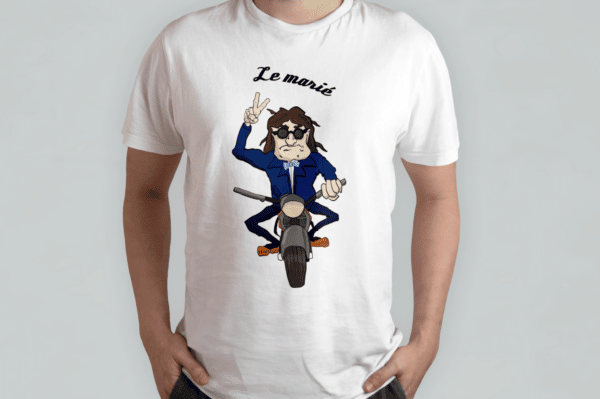 T-shirt humour moto le marié