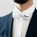 Noeud papillon personnalisé Témoin typo coolvetico