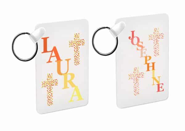 Porte clés personnalisé baptême croix – Image 2