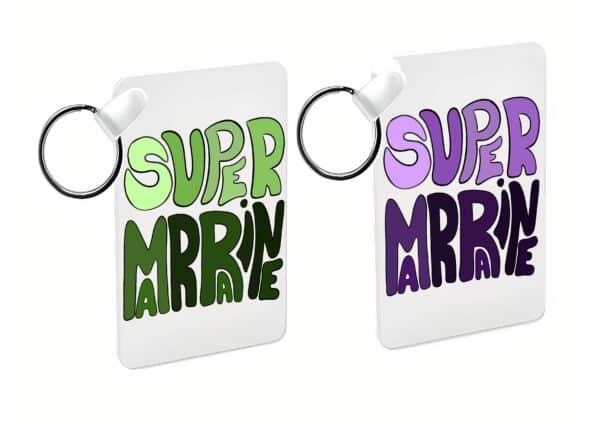 Porte-clés personnalisé: couleurs super marraine – Image 3