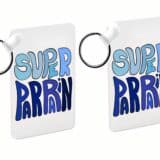 Porte-clés personnalisé: couleurs super parrain – Image 2