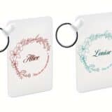 Porte clés fleurs- demande témoin prénom – Image 2