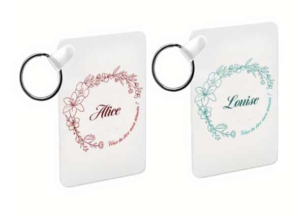 Porte clés fleurs- demande témoin prénom – Image 2
