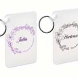 Porte clés personnalisé Témoin couronne florale